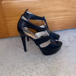 Michael kors zip up peep toes stilettos
